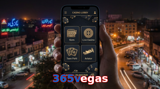 Main screen of 365Vegas app page for PK players